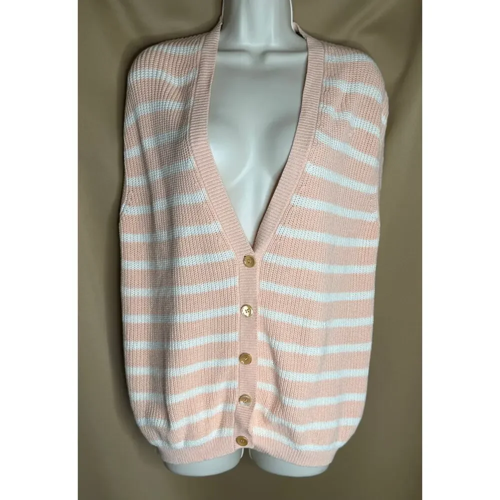 Emporio Armani Orange Striped Sweater Vest S